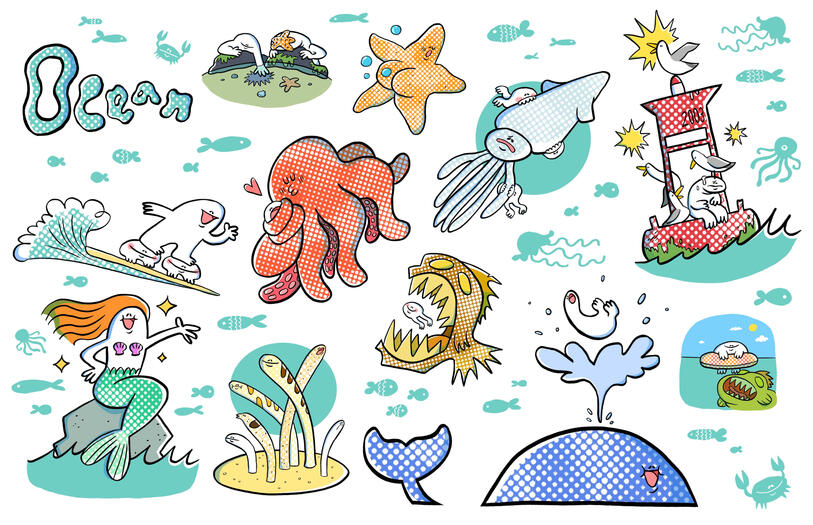Ocean Stickers